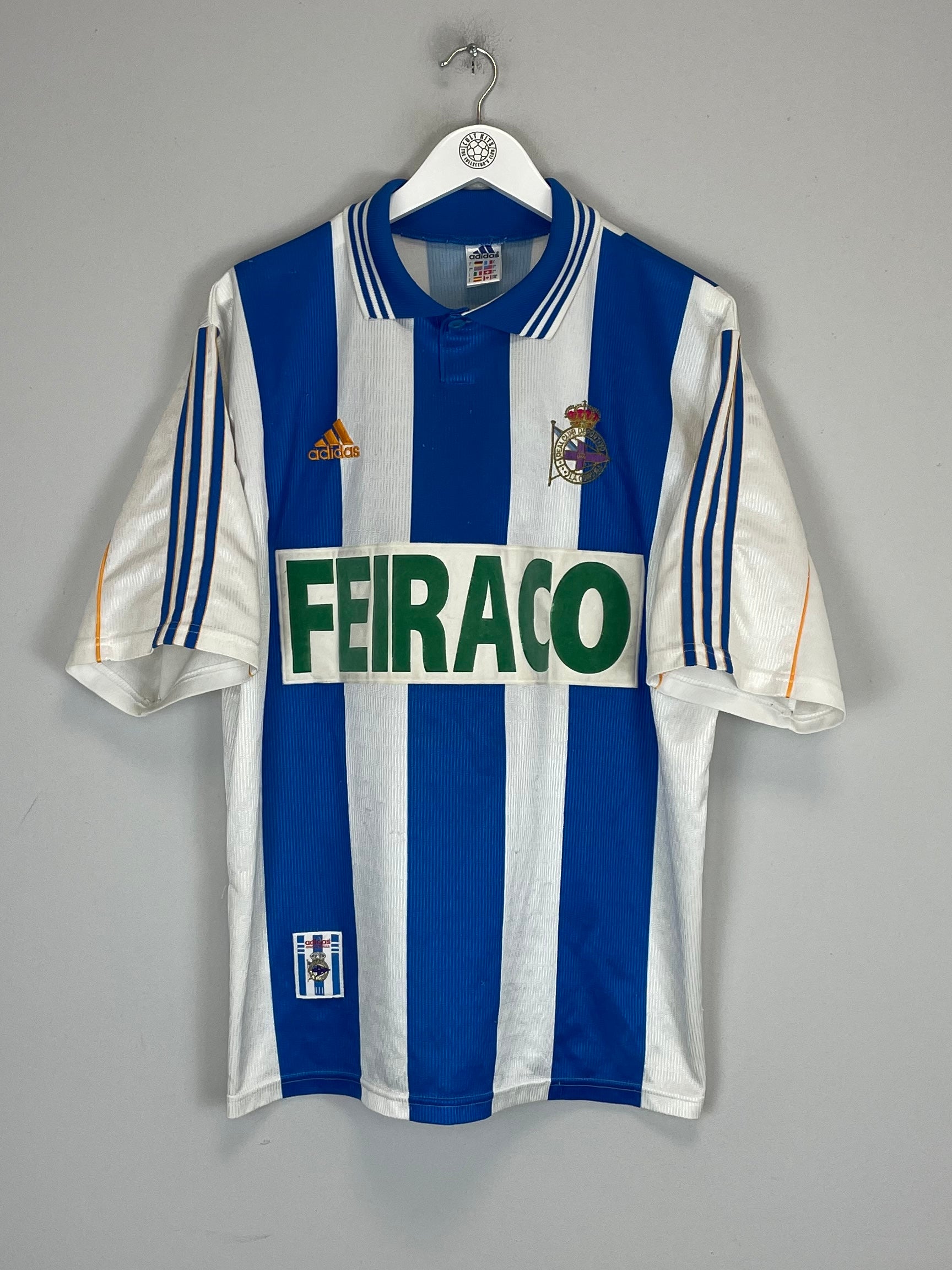 1998/00 DEPORTIVO LA CORUNA HOME SHIRT (L) ADIDAS