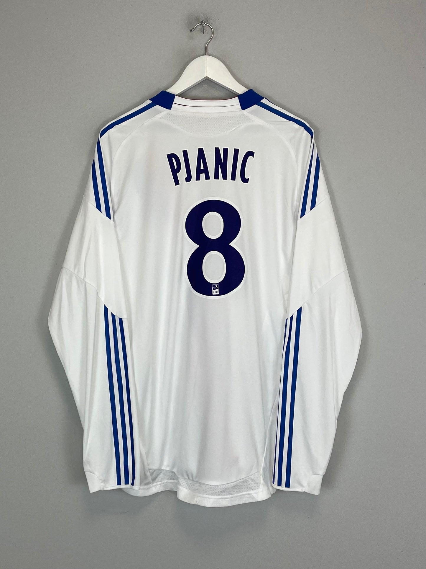 2010/11 LYON PJANIC #8 *PLAYER ISSUE* L/S HOME SHIRT (XL) ADIDAS