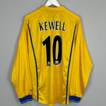 2000/02 LEEDS UNITED KEWELL #10 L/S AWAY SHIRT (L) NIKE