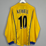 2000/02 LEEDS UNITED KEWELL #10 L/S AWAY SHIRT (L) NIKE