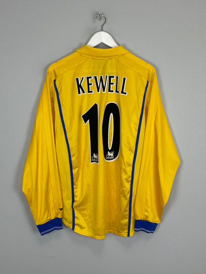 2000/02 LEEDS UNITED KEWELL #10 L/S AWAY SHIRT (L) NIKE