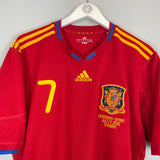 2009/10 SPAIN DAVID VILLA #7 HOME SHIRT (XL) ADIDAS