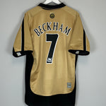 2001/02 MANCHESTER UNITED BECKHAM #7 *CENTENARY* AWAY/THIRD SHIRT (XL) UMBRO