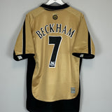 2001/02 MANCHESTER UNITED BECKHAM #7 *CENTENARY* AWAY/THIRD SHIRT (XL) UMBRO