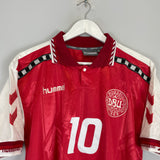 1996 DENMARK M.LAUDRUP #10 HOME SHIRT (M) HUMMEL