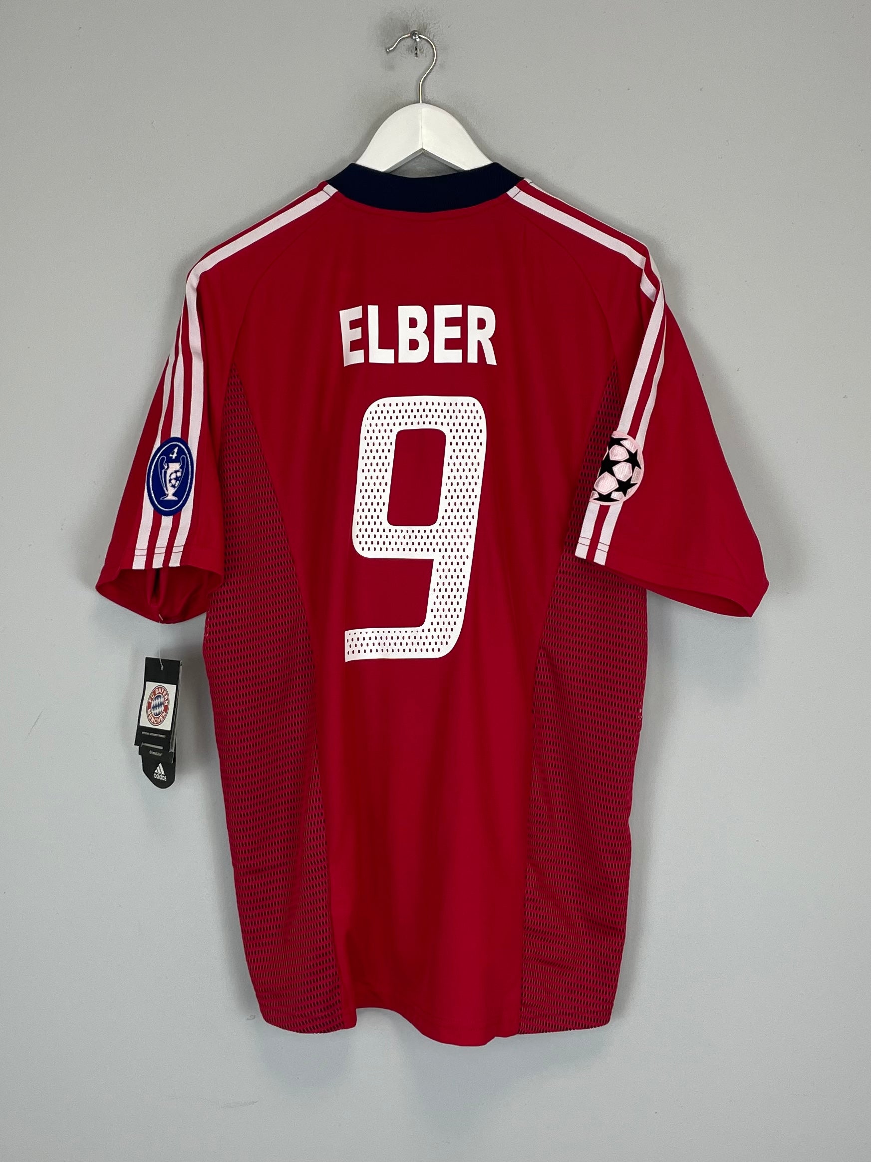 2002/04 BAYERN MUNICH ELBER #9 *BNWT* C/L HOME SHIRT (L) ADIDAS