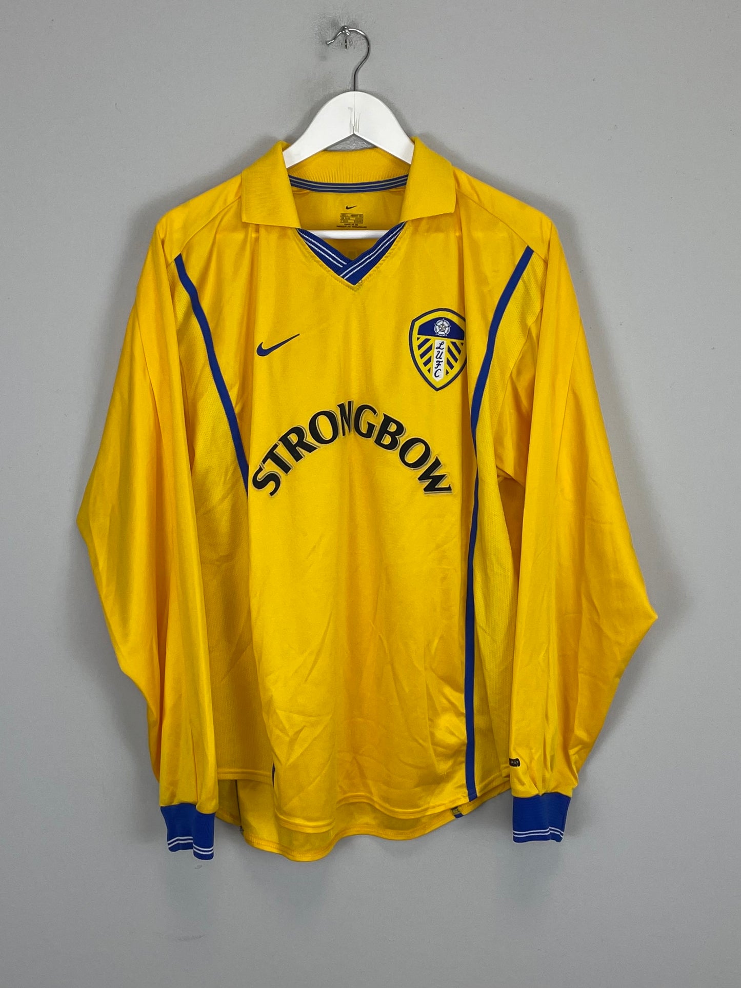 2000/02 LEEDS UNITED KEWELL #10 L/S AWAY SHIRT (L) NIKE