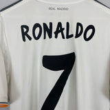 2013/14 REAL MADRID RONALDO #7 HOME SHIRT (M) ADIDAS