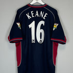 2000/02 MANCHESTER UNITED KEANE #16 THIRD SHIRT (XL) UMBRO