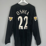 2003/05 MANCHESTER UNITED O'SHEA #22 L/S HOME SHIRT (XL) NIKE