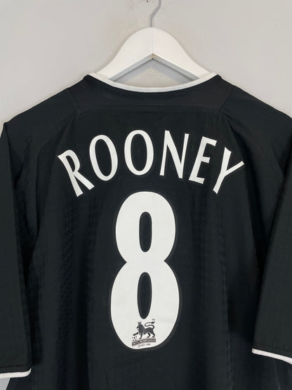 2003/05 MANCHESTER UNITED ROONEY #8 AWAY SHIRT (XL) NIKE