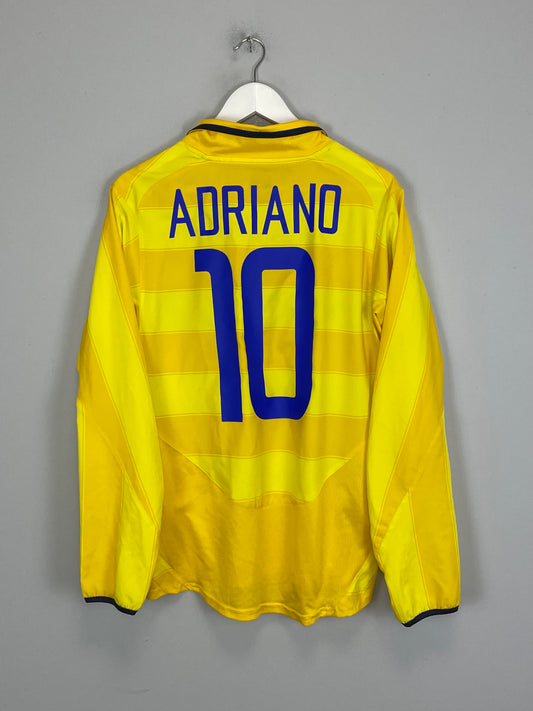 2003/04 INTER MILAN ADRIANO #10 L/S AWAY SHIRT (M) NIKE