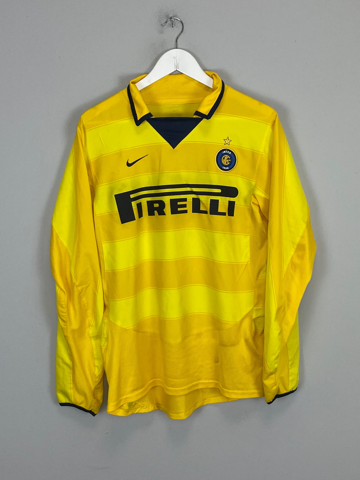 2003/04 INTER MILAN ADRIANO #10 L/S AWAY SHIRT (S) NIKE