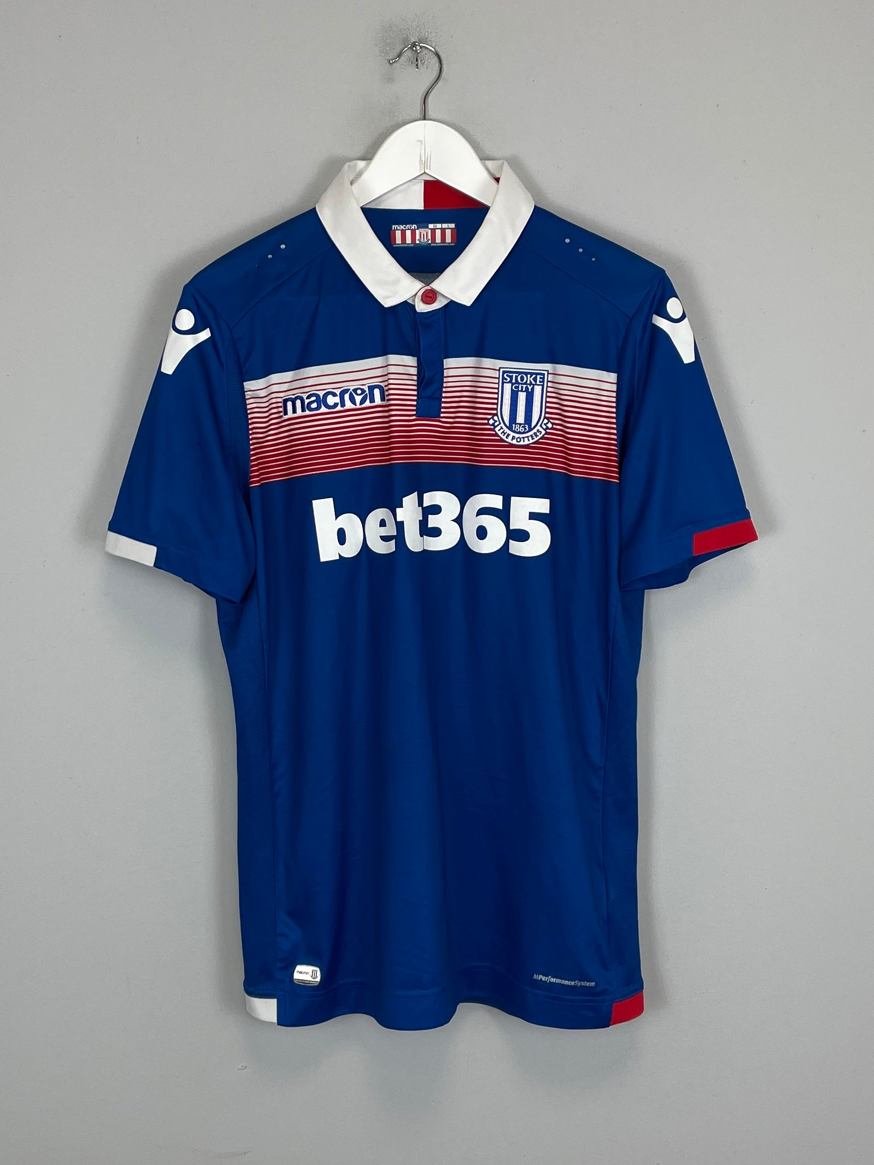 2017/18 STOKE CITY AWAY SHIRT (L) MACRON