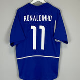 2002/04 BRAZIL RONALDINHO #10 AWAY SHIRT (XL) NIKE