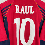 1998 SPAIN RAUL #10 HOME SHIRT (M) ADIDAS