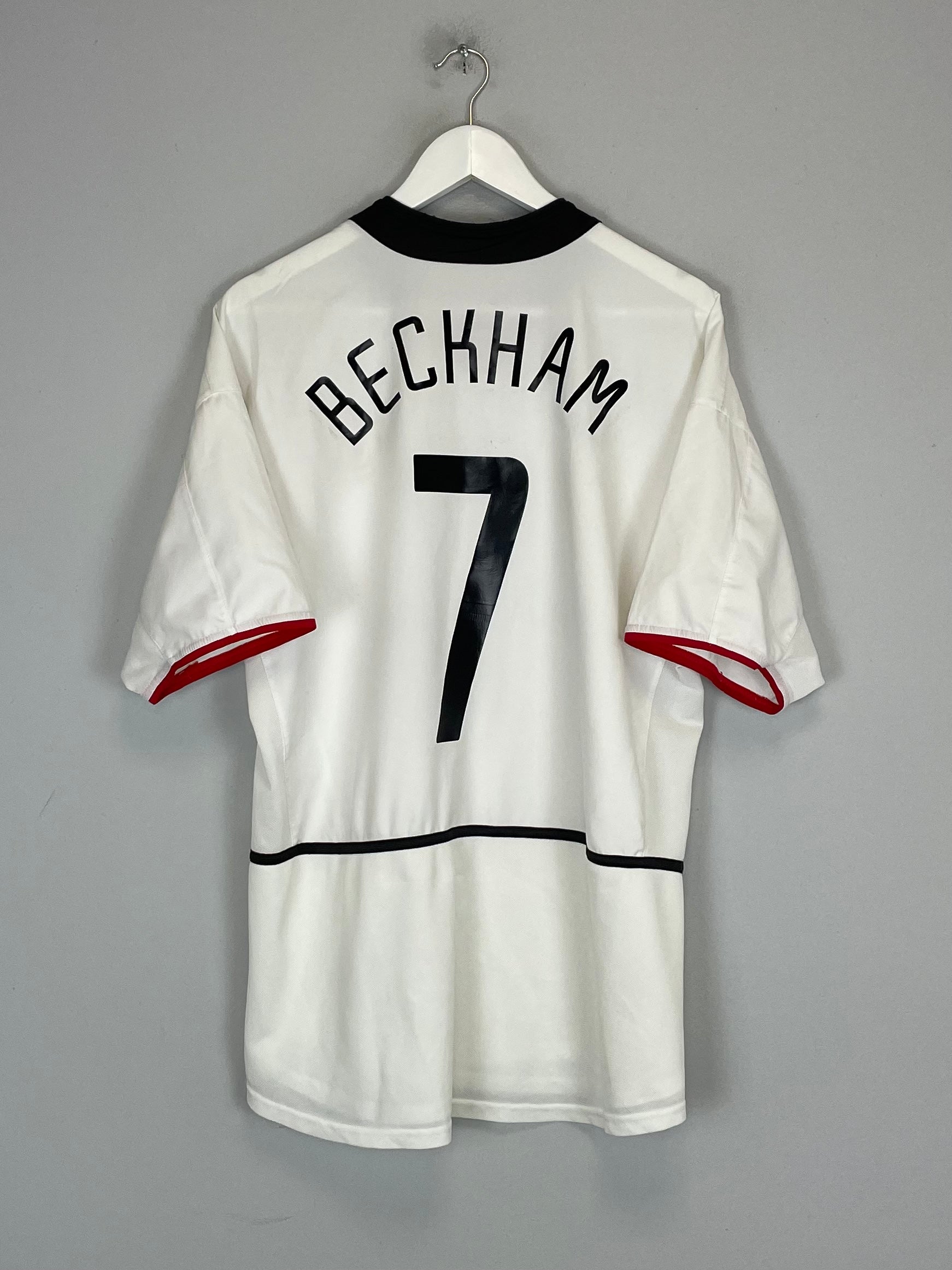 2002/03 MANCHESTER UNITED BECKHAM #7 AWAY SHIRT (L) NIKE