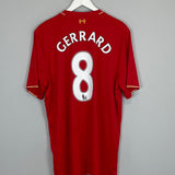 2015/16 LIVERPOOL GERRARD #8 HOME SHIRT (XL) NEW BALANCE