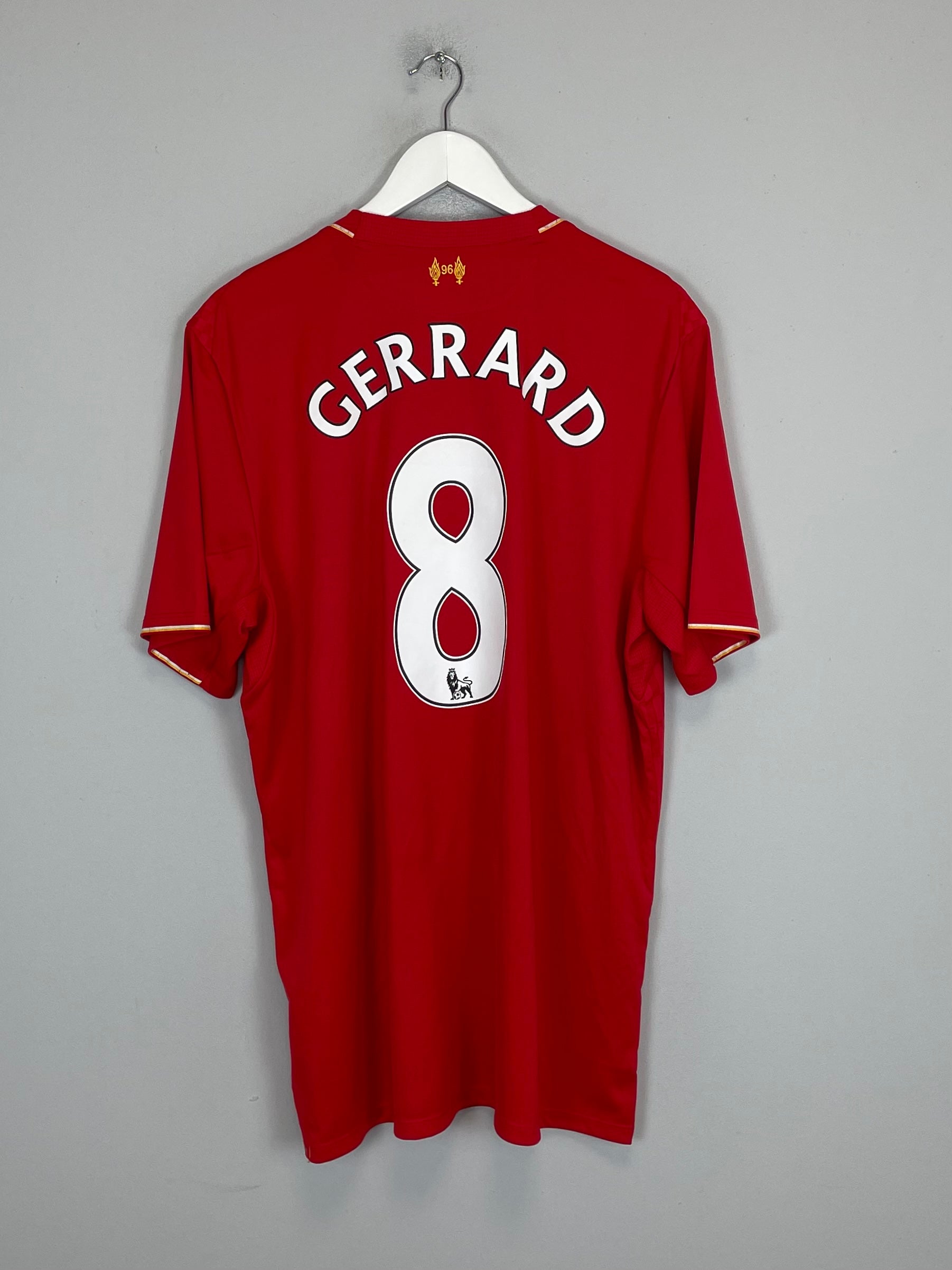 2015/16 LIVERPOOL GERRARD #8 HOME SHIRT (XL) NEW BALANCE