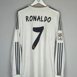 2013/14 REAL MADRID RONALDO #7 L/S HOME SHIRT (L) ADIDAS