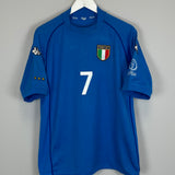 2002 ITALY DEL PIERO #7 HOME SHIRT (M) KAPPA