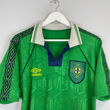 1994/95 NORTHERN IRELAND *PROTOTYPE* HOME SHIRT (M) UMBRO