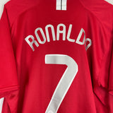 2007/09 MANCHESTER UNITED RONALDO #7 HOME SHIRT (XXL) NIKE