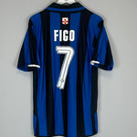 2007/08 INTER MILAN FIGO #7 *CENTENARY* HOME SHIRT (M) NIKE