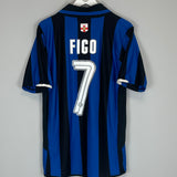 2007/08 INTER MILAN FIGO #7 *CENTENARY* HOME SHIRT (M) NIKE