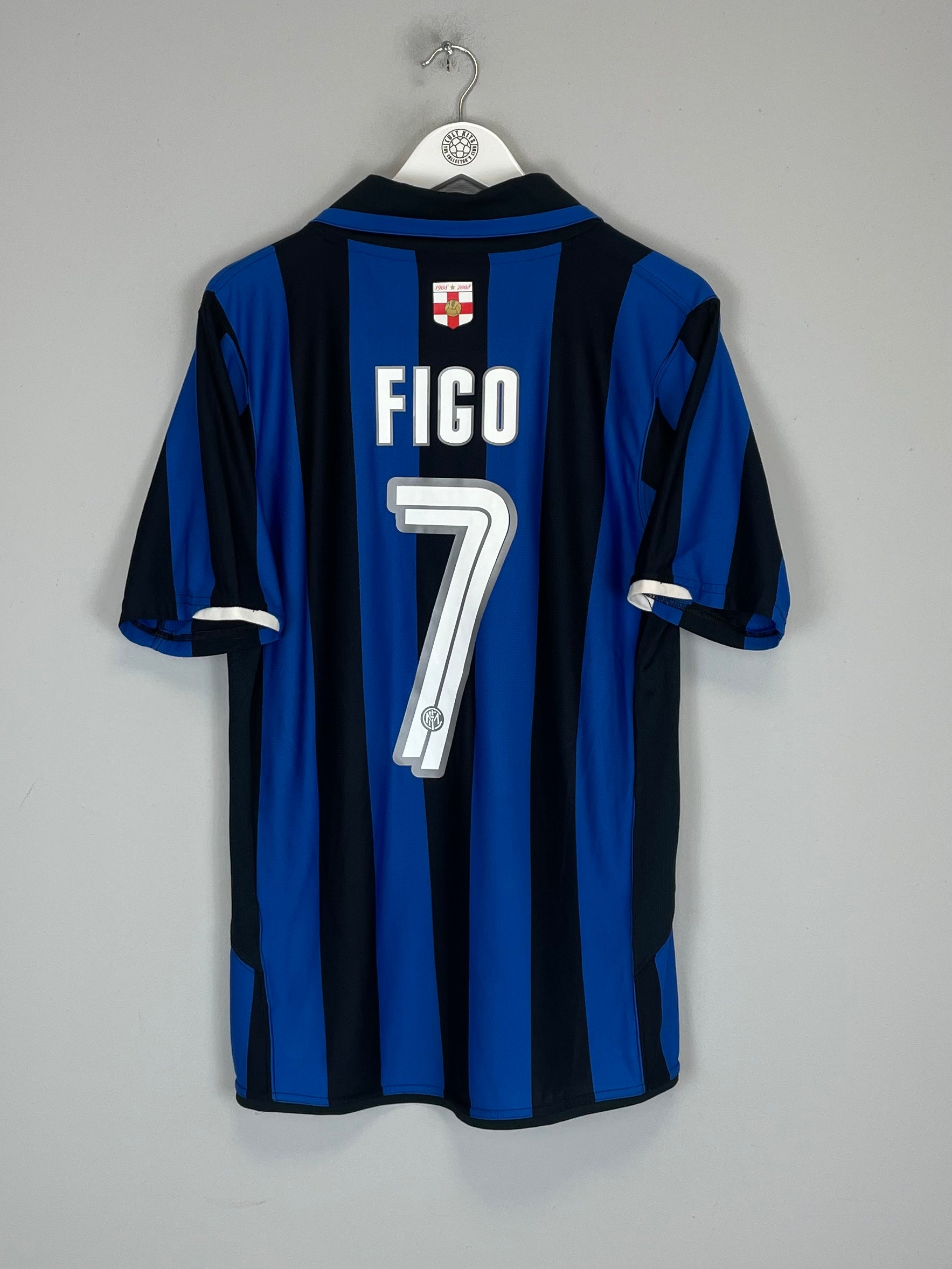 2007/08 INTER MILAN FIGO #7 *CENTENARY* HOME SHIRT (M) NIKE