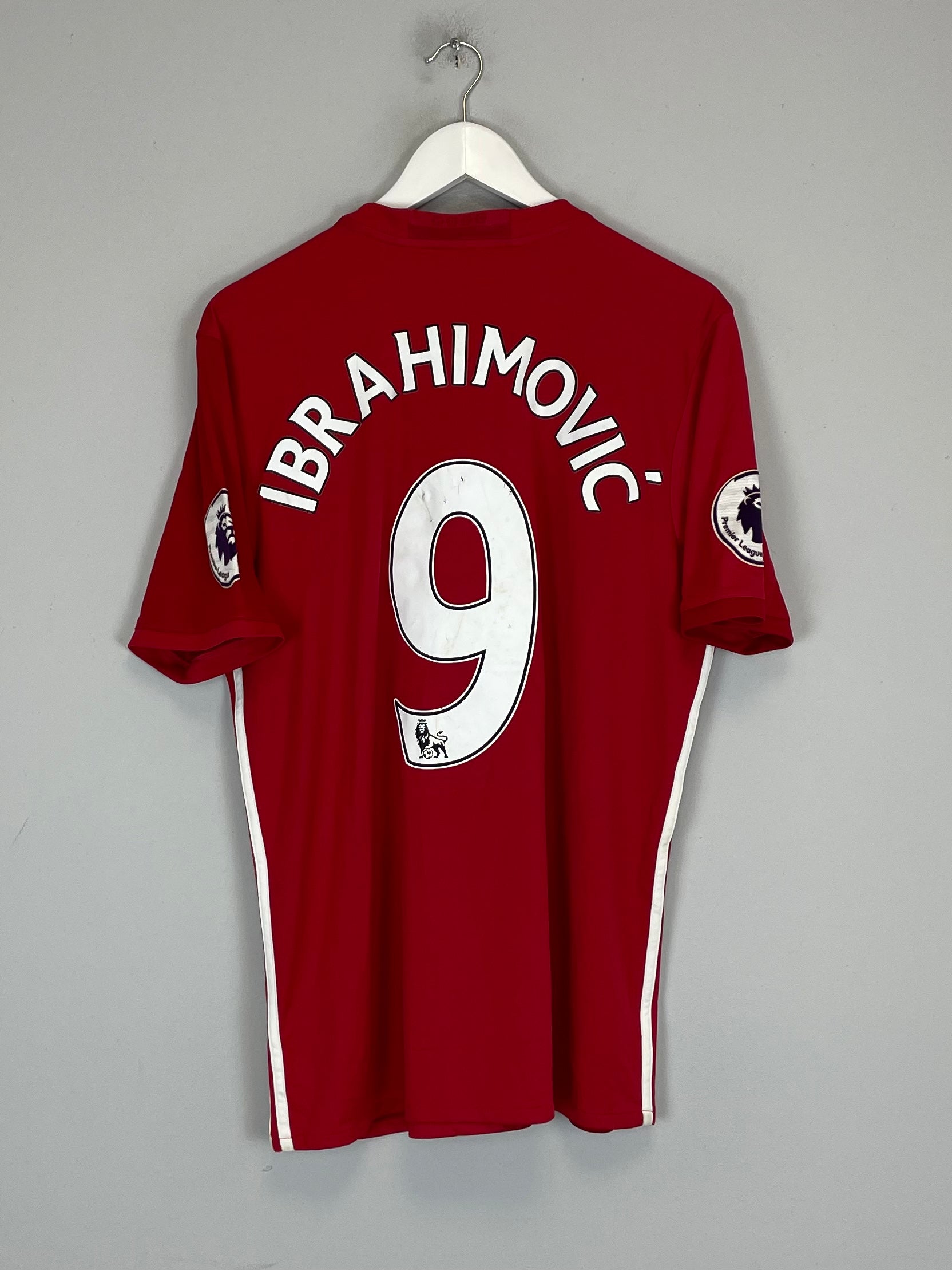 2016/17 MANCHESTER UNITED IBRAHIMOVIC #9 HOME SHIRT (L) ADIDAS