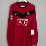 2009/10 MANCHESTER UNITED SCHOLES #18 C/L L/S *BNWT* HOME SHIRT (XL) NIKE