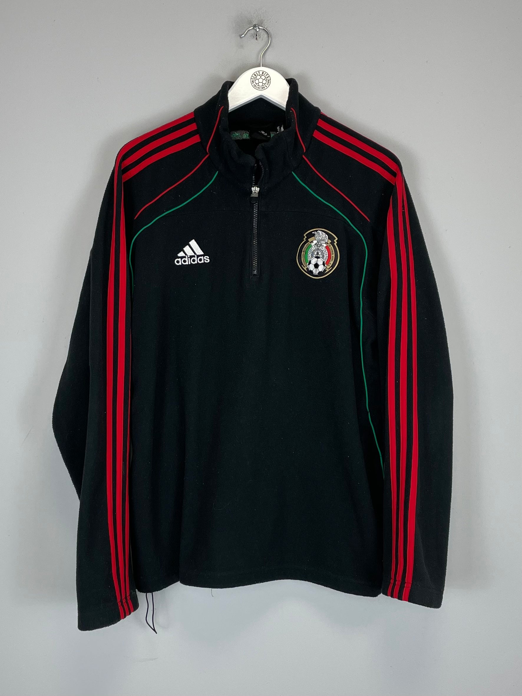 2010 MEXICO 1/4 ZIP FLEECE JACKET (L) ADIDAS