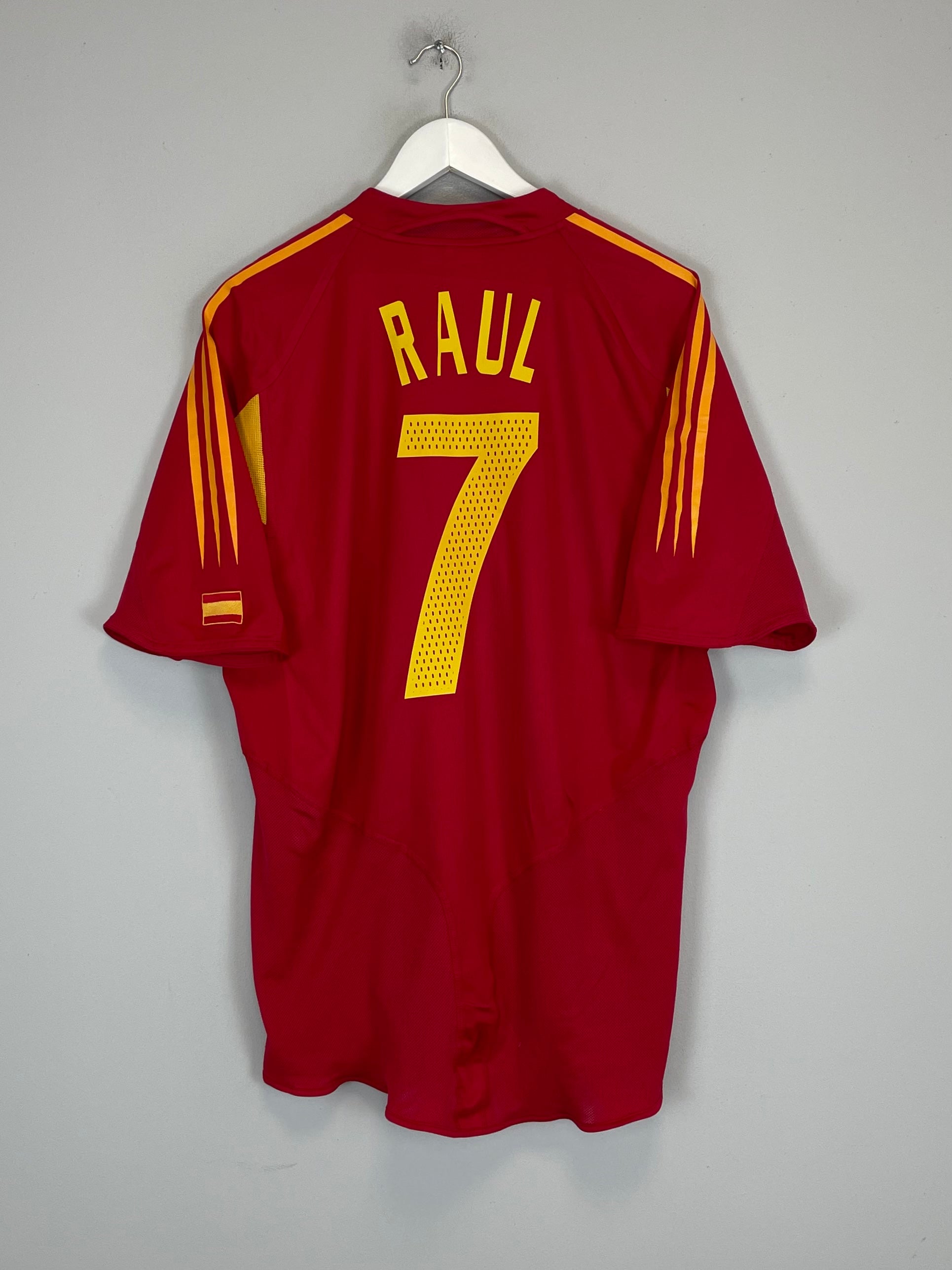 2004/06 SPAIN RAUL #7 HOME SHIRT (XL) ADIDAS