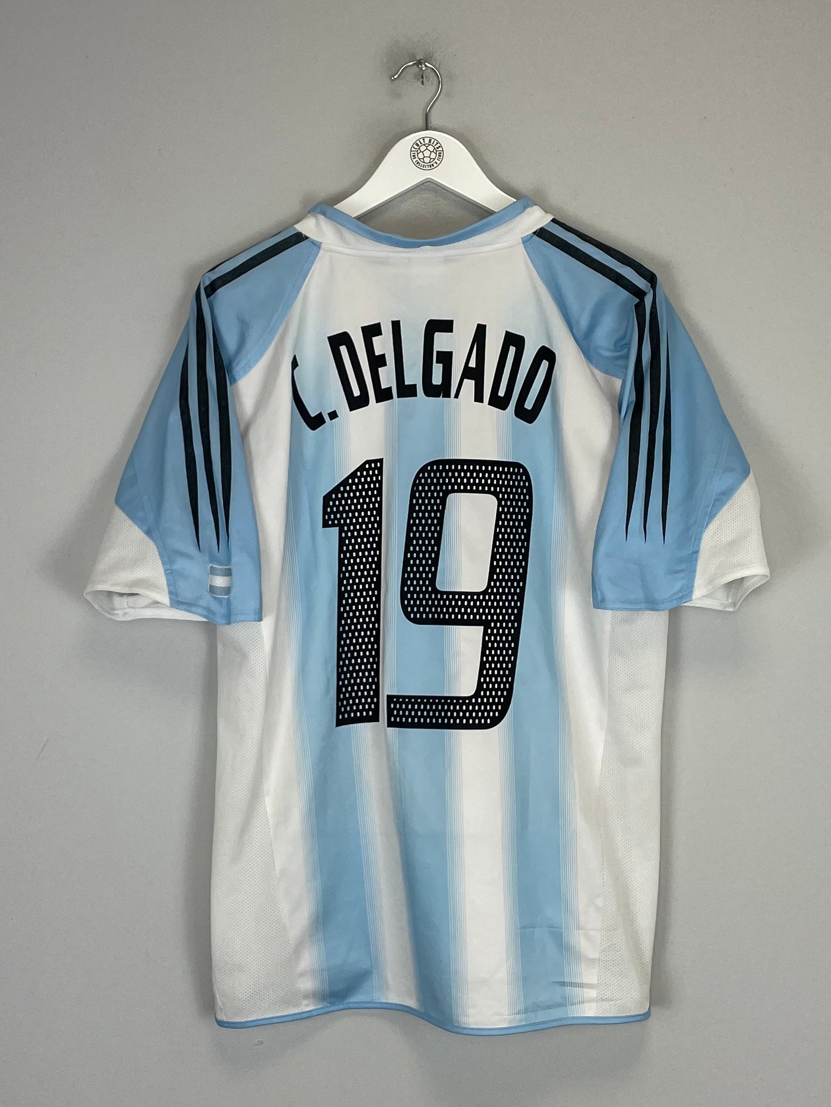 2004/05 ARGENTINA C.DELGADO #19 HOME SHIRT (M) ADIDAS