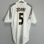 2004/05 REAL MADRID ZIDANE #5 HOME SHIRT (XL) ADIDAS
