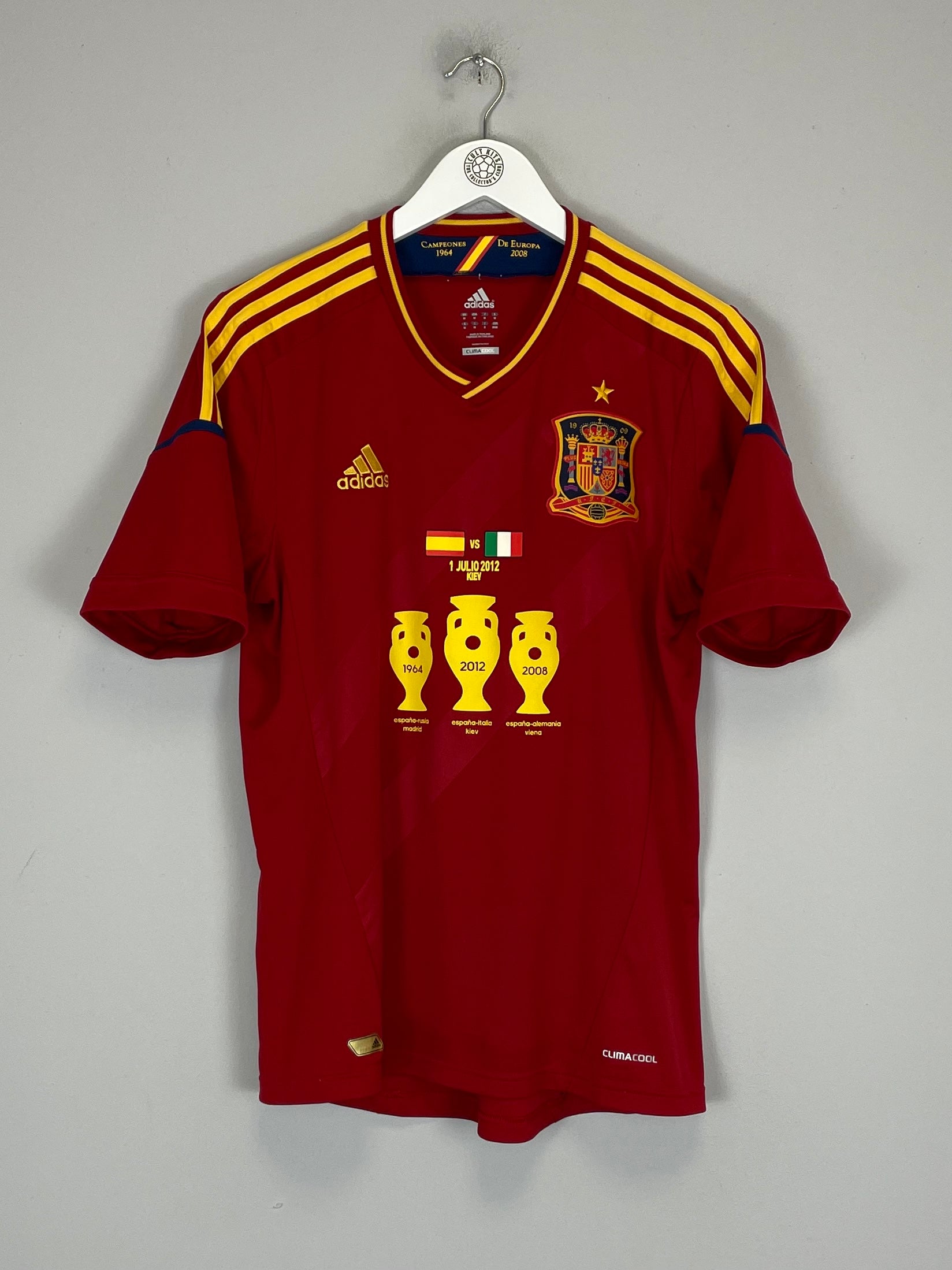 2012 SPAIN EURO FINAL SHIRT (M) ADIDAS