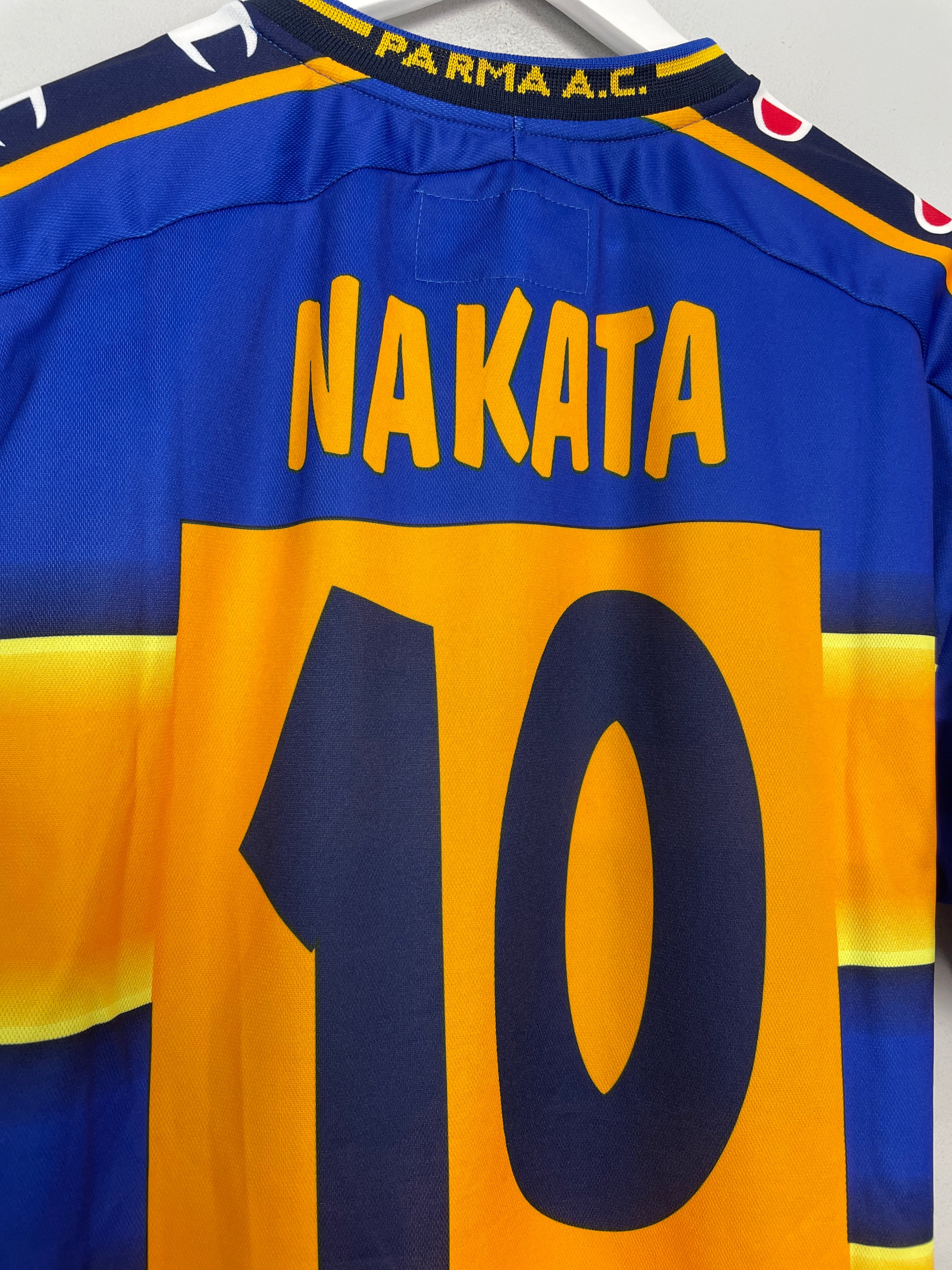 2002/03 PARMA NAKATA #10 HOME SHIRT (M) CHAMPION